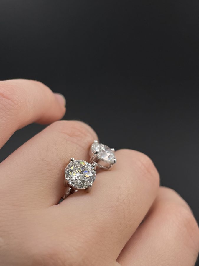 Earrings 1 ct lab grown diamonds