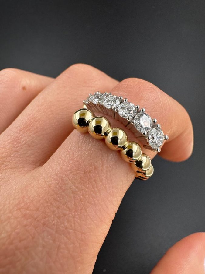 Ring fantasy lab grown diamonds