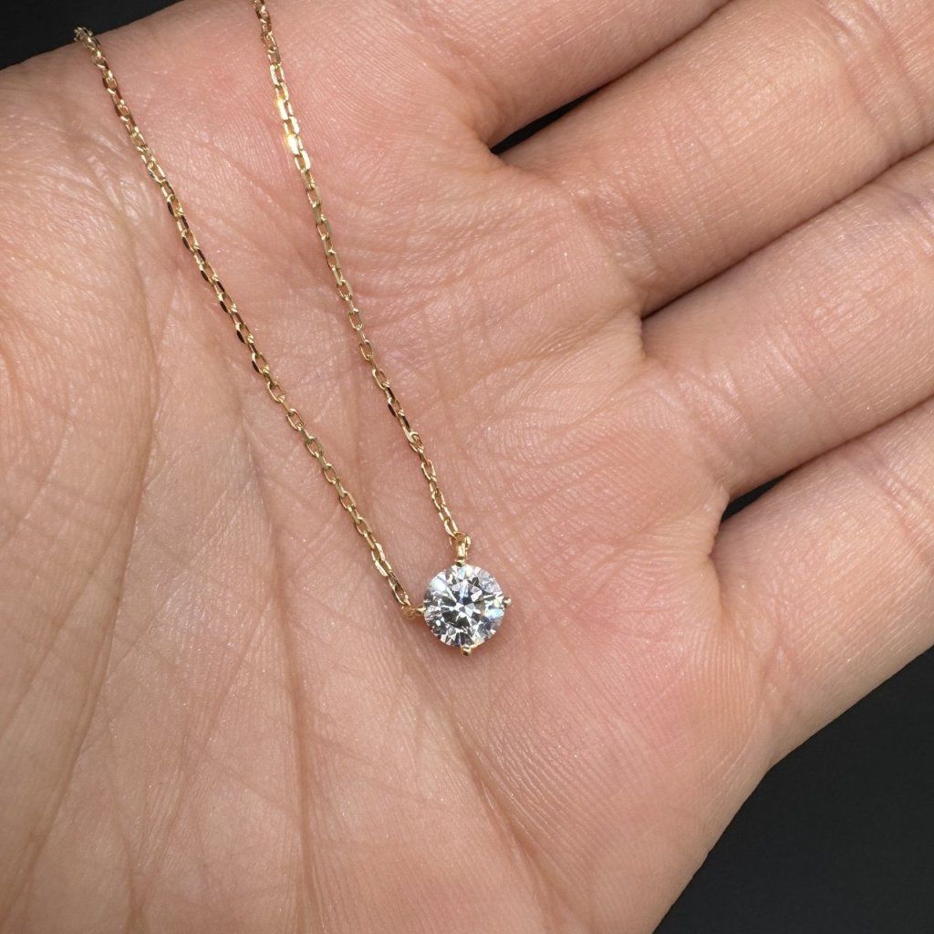Diamond Pendant – Yellow Gold, 0.5 ct – photo 1 of 2