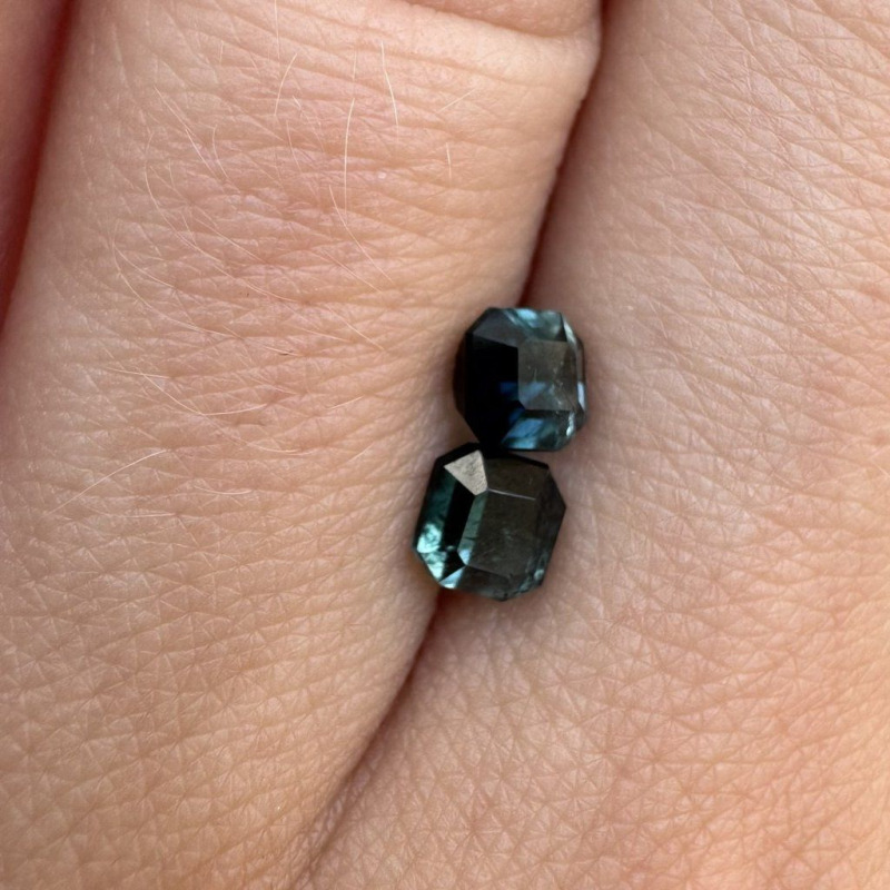 Blue Tourmaline Emerald-cut