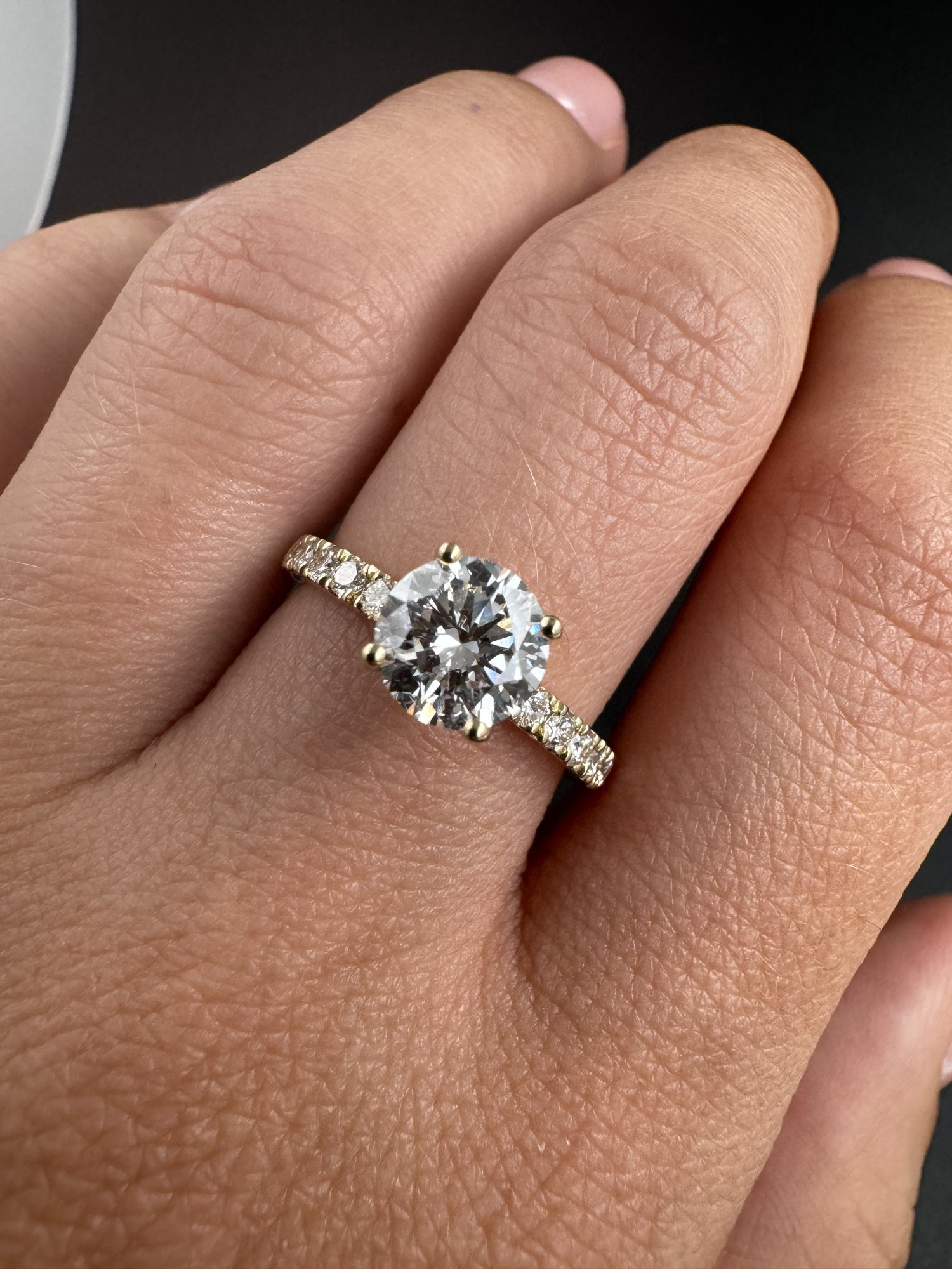 Lab-Grown Diamond Solitaire Ring – Yellow Gold, 1 ct – photo 1 of 2