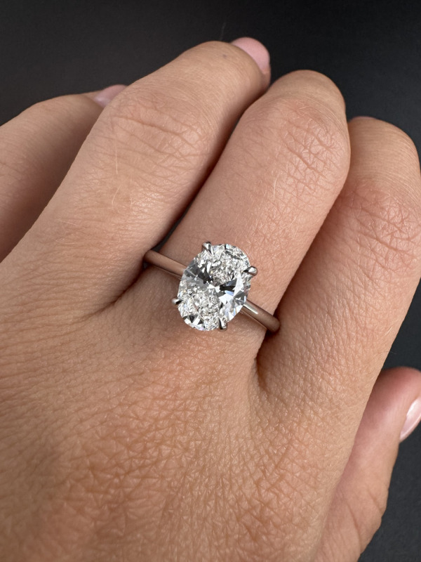 Lab-Grown Diamond Solitaire Ring – White Gold, 1.5 ct – photo 1 of 2