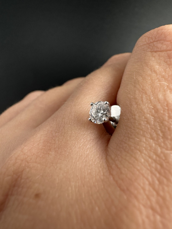 Lab-Grown Diamond Stud Earring – White Gold, 0.3 ct – photo 4 of 4