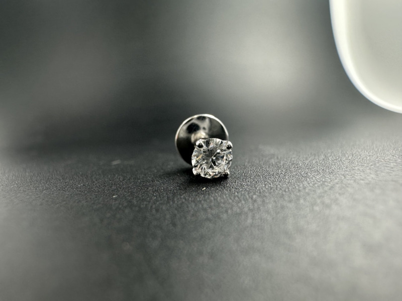 Lab-Grown Diamond Stud Earring – White Gold, 0.3 ct – photo 3 of 4