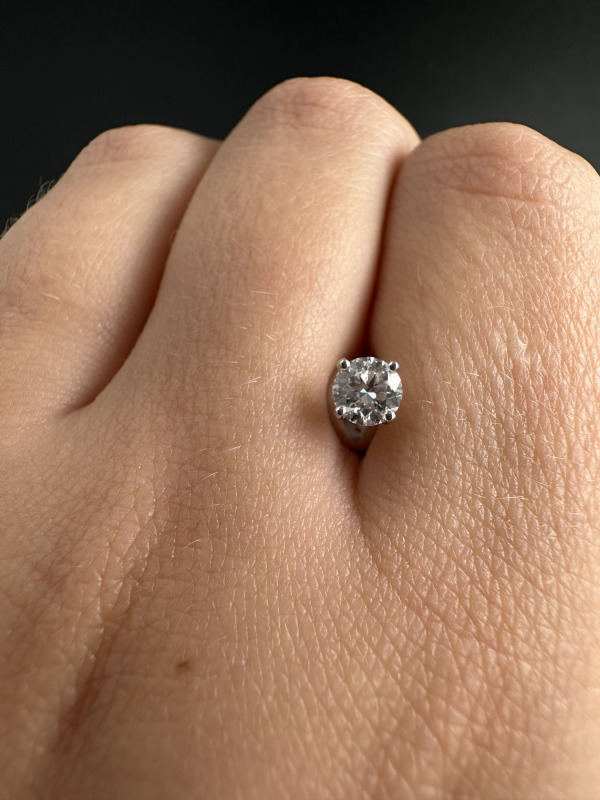 Lab-Grown Diamond Stud Earring – White Gold, 0.3 ct – photo 2 of 4