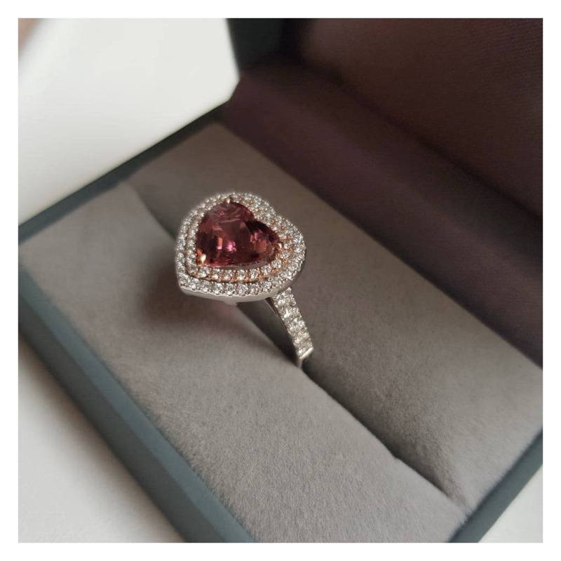 Diamond Ring with Coloured Gemstones, 0.35 ct – photo 4 of 5