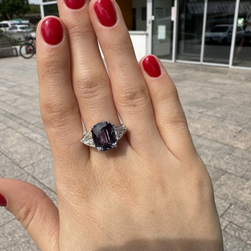 Ring with Spinel and Diamonds – photo 4 of 4