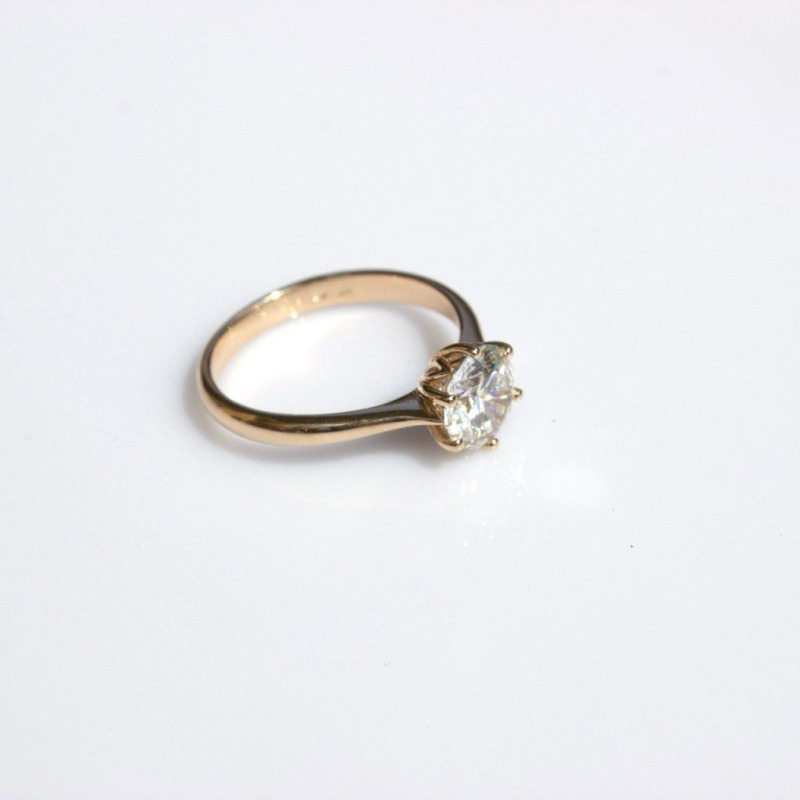Diamond Ring – Rose Gold, 14 ct – photo 4 of 5