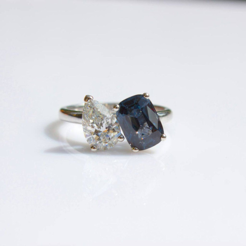 Diamond and Coloured Gemstone Ring – Rose Gold, 2.11 ct – photo 5 of 5