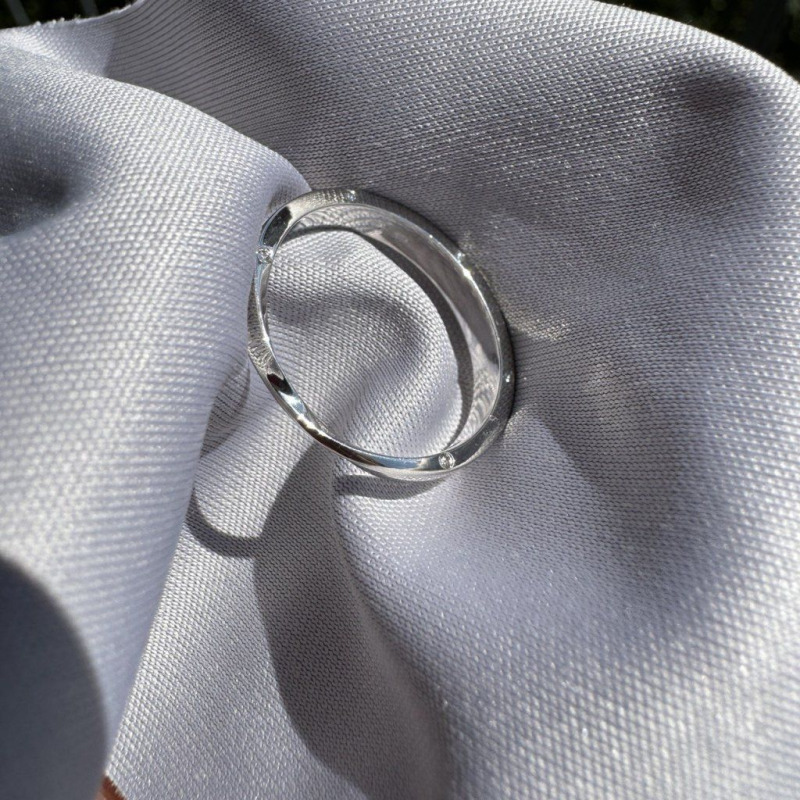 Diamond Wedding Rings – White Gold, 14 ct – photo 3 of 5
