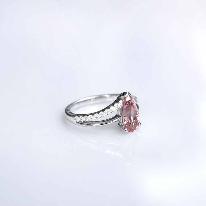 Ring with Diamonds and Coloured Gemstones – White Gold, 14 ct – photo 1 of 5