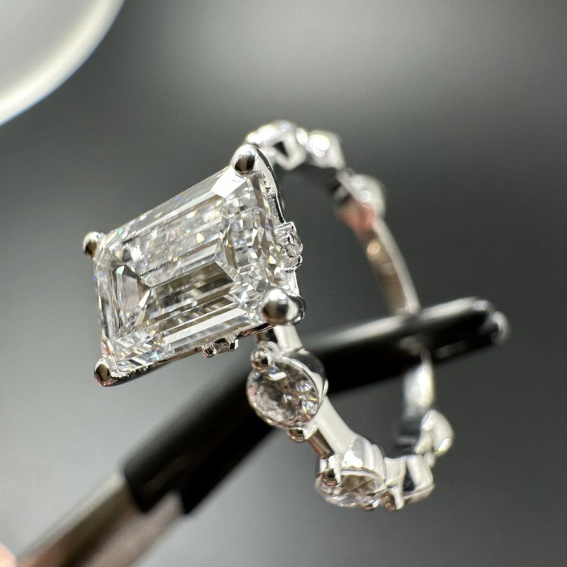 Ring with Laboratory-Grown Emerald-Cut Diamond, 1.60 ct – photo 6 of 8