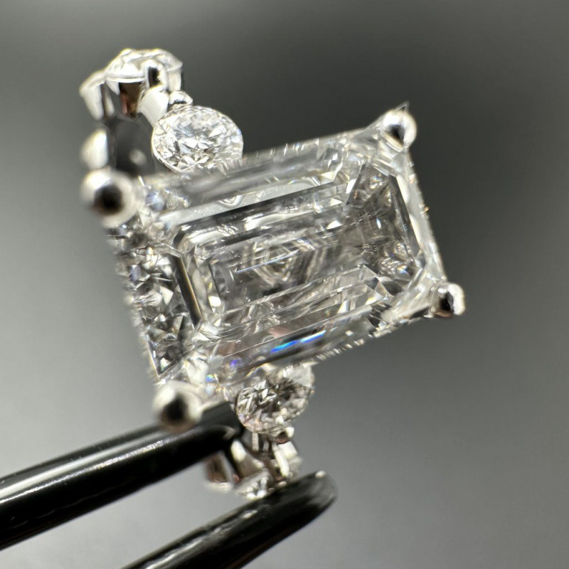 Ring with Laboratory-Grown Emerald-Cut Diamond, 1.60 ct – photo 8 of 8