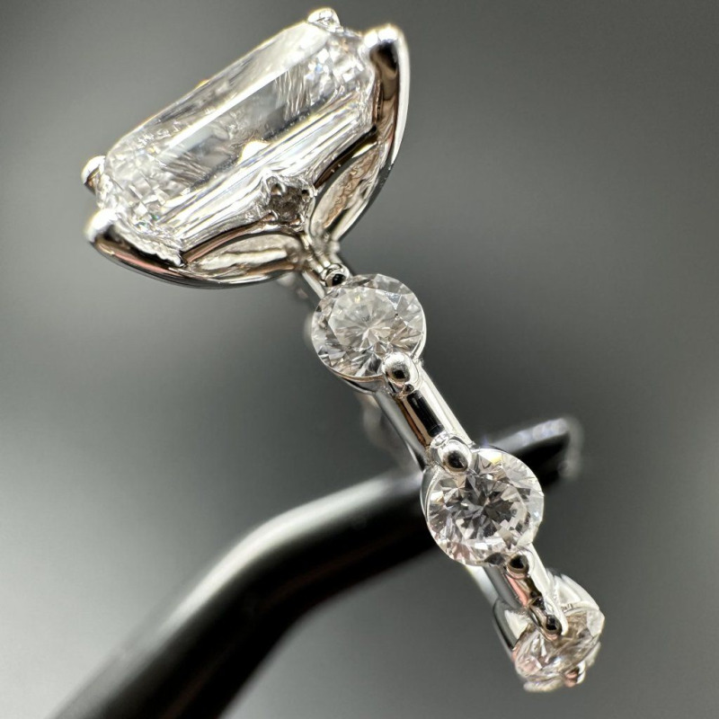Ring with Laboratory-Grown Emerald-Cut Diamond, 1.60 ct – photo 2 of 8