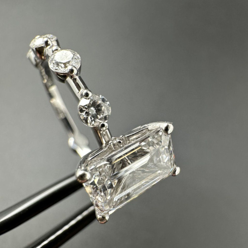 Ring with Laboratory-Grown Emerald-Cut Diamond, 1.60 ct – photo 4 of 8