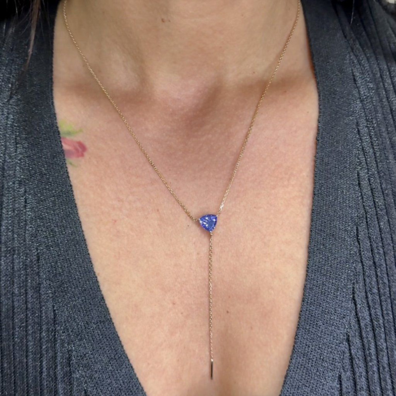 Trillion-Cut Tanzanite Necklace – photo 3 of 4