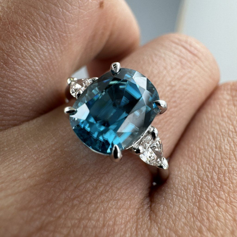 Ring with Natural Zircon and Laboratory Diamonds, 4.81 ct – photo 1 of 9