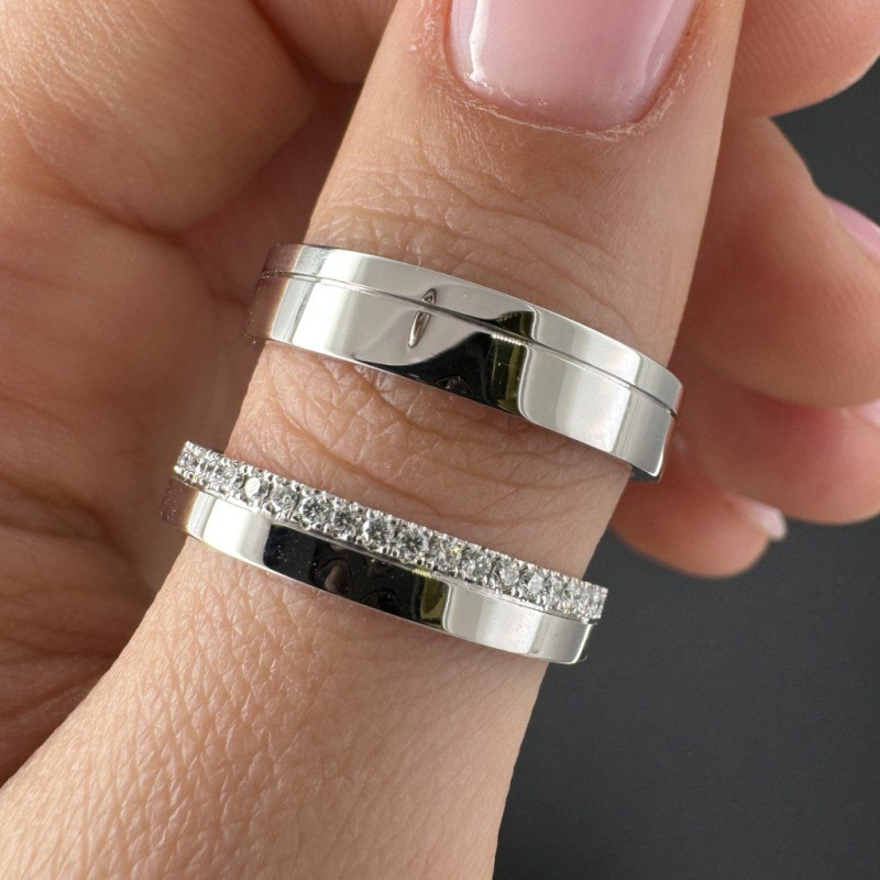 White Gold Wedding Rings – photo 3 of 7