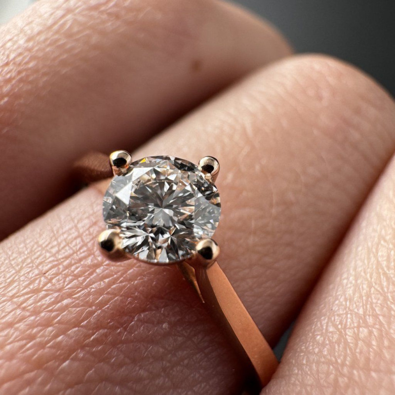 Gold Diamond Ring with GIA Certificate, 0.5 ct – photo 2 of 4