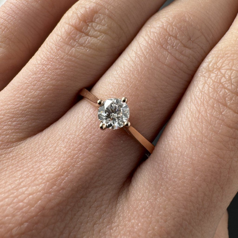 Gold Diamond Ring with GIA Certificate, 0.5 ct – photo 3 of 4