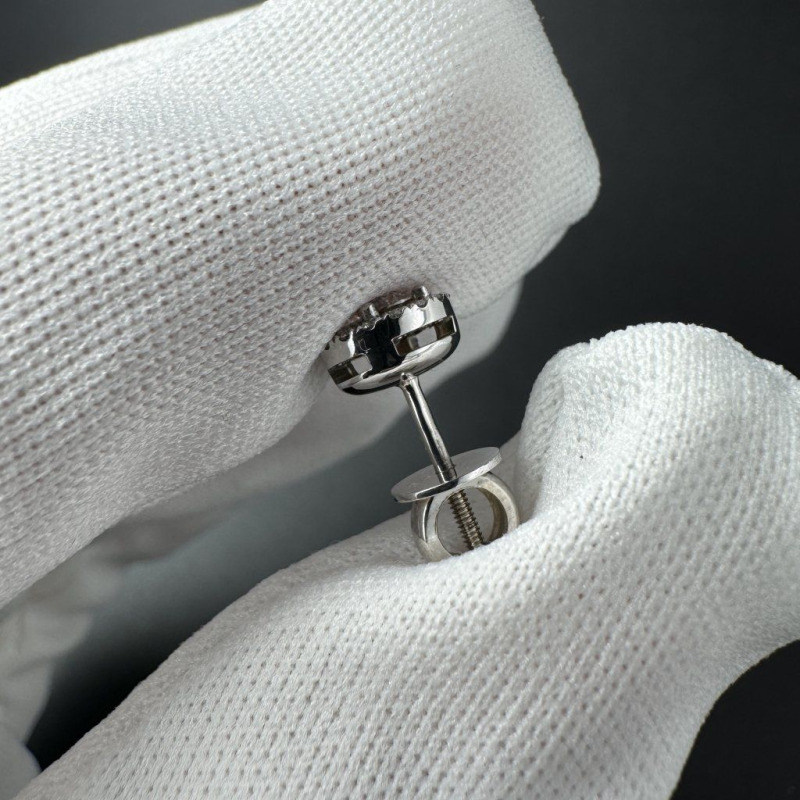 White Gold Earrings with Natural Brilliants, 0.31 ct – photo 2 of 5