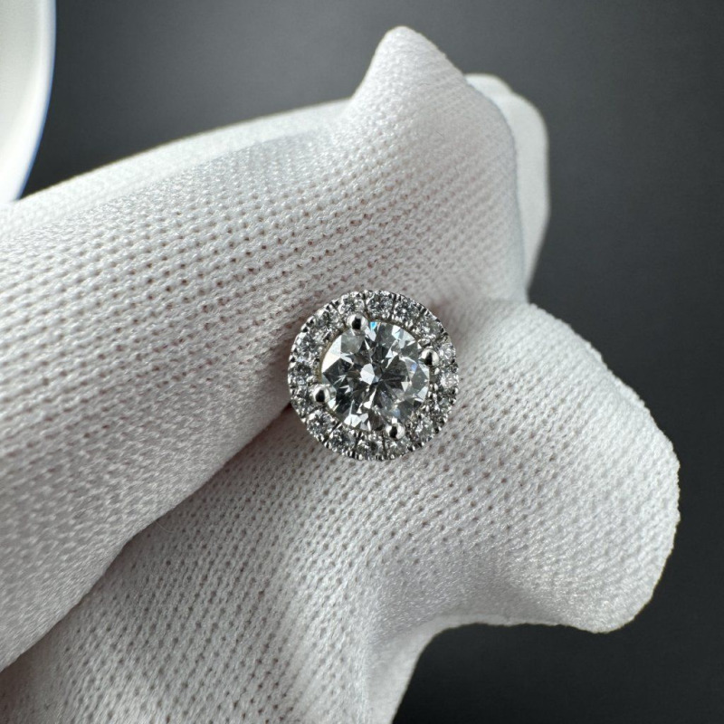 White Gold Earrings with Natural Brilliants, 0.31 ct – photo 3 of 5