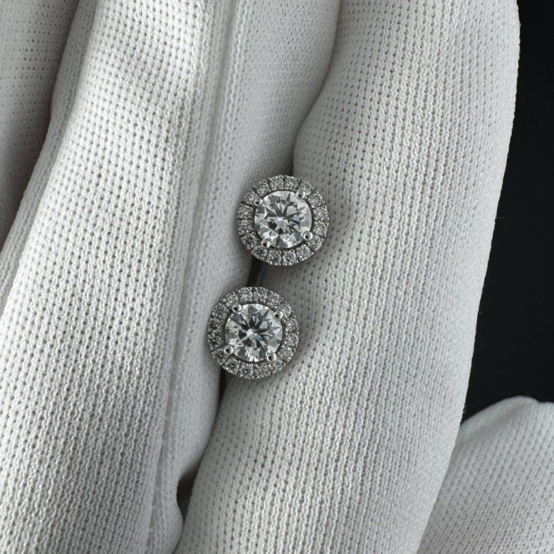 White Gold Earrings with Natural Brilliants, 0.31 ct – photo 1 of 5
