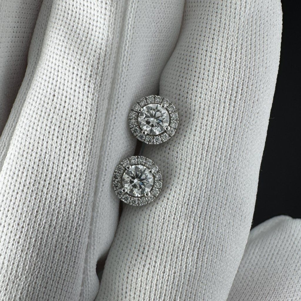 White Gold Earrings with Natural Brilliants, 0.31 ct – photo 1 of 5