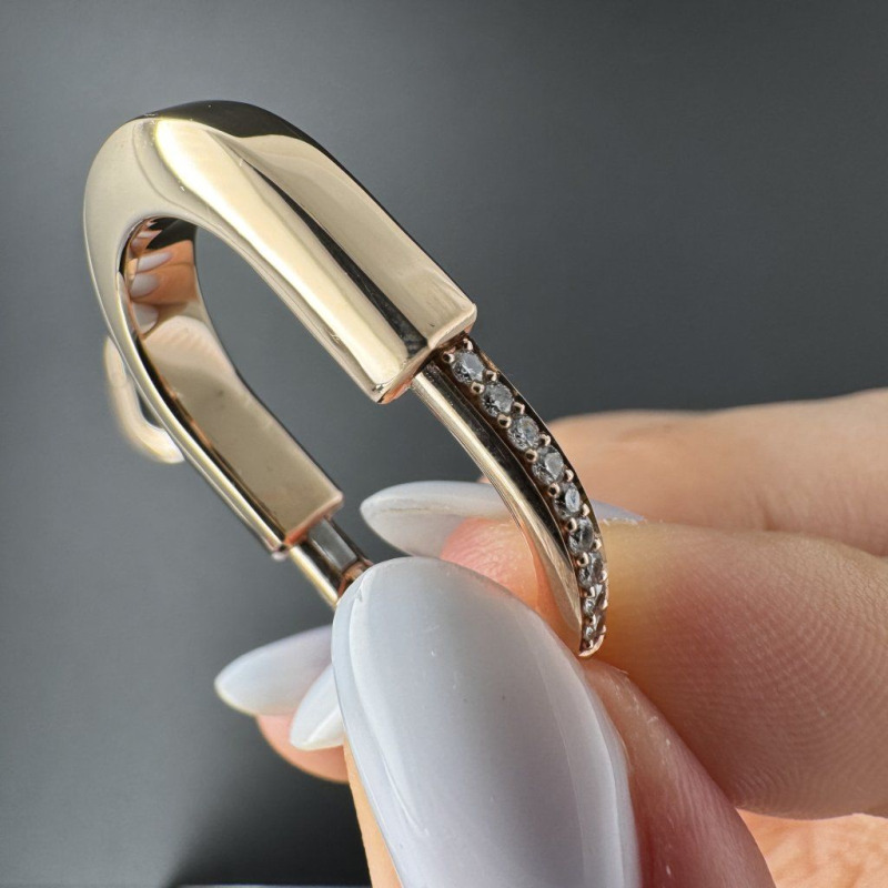 Rose Gold Hoop Earrings, 0.19 ct – photo 2 of 6