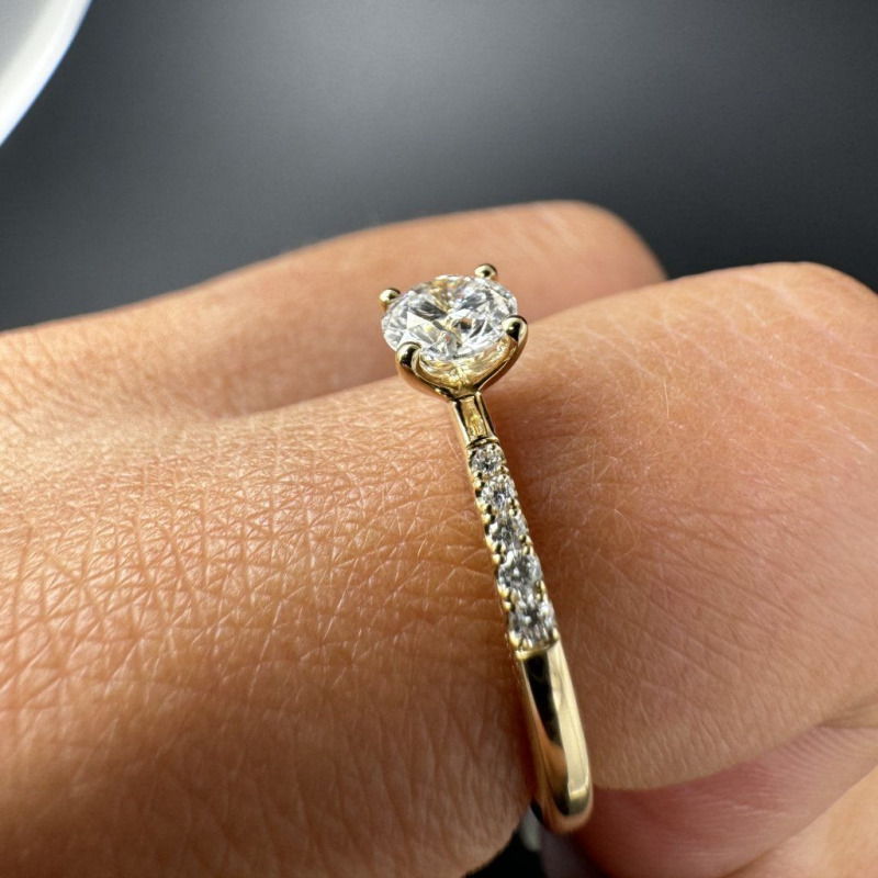 Engagement Ring in Yellow Gold with a Laboratory-Grown Diamond, 0.50 ct – photo 2 of 9