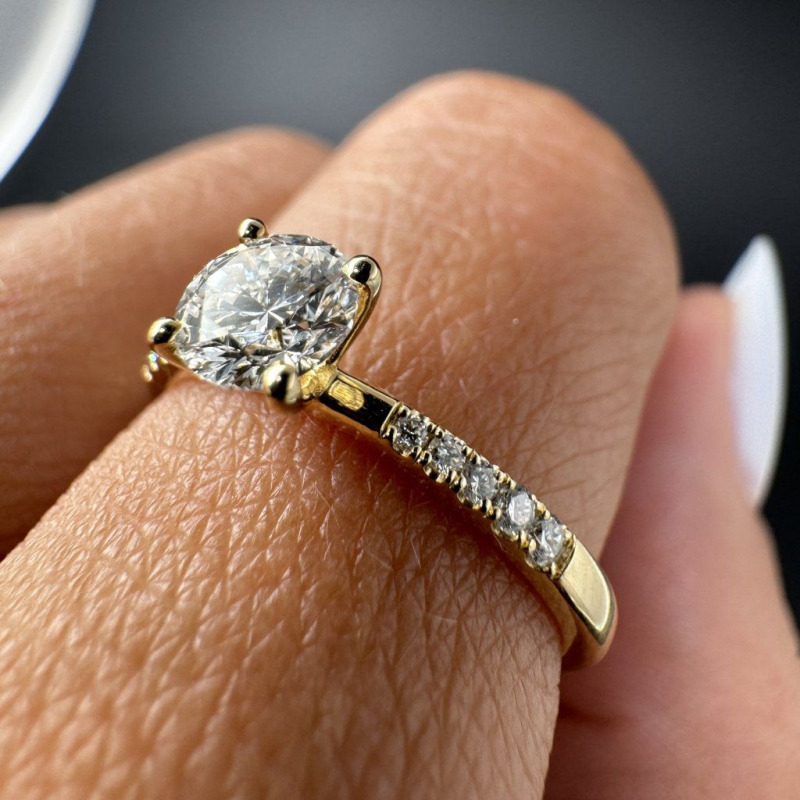 Engagement Ring in Yellow Gold with a Laboratory-Grown Diamond, 0.50 ct – photo 3 of 9