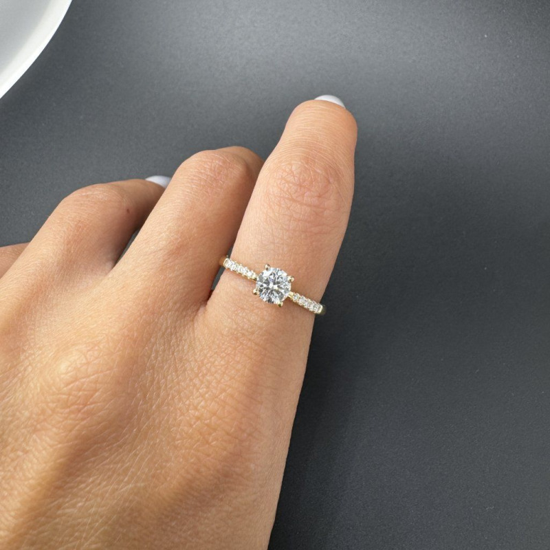 Engagement Ring in Yellow Gold with a Laboratory-Grown Diamond, 0.50 ct – photo 5 of 9