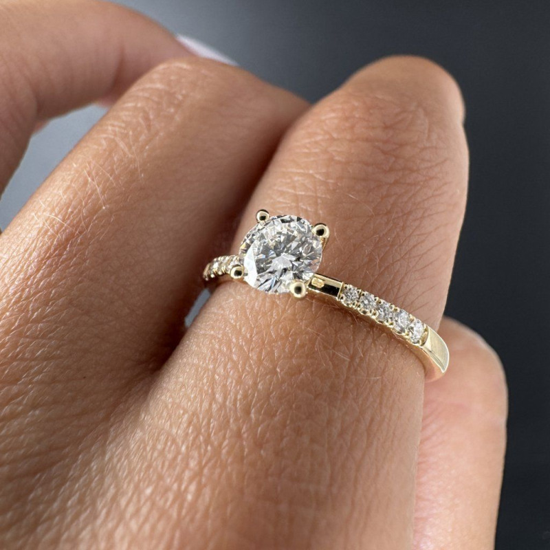 Engagement Ring in Yellow Gold with a Laboratory-Grown Diamond, 0.50 ct – photo 6 of 9