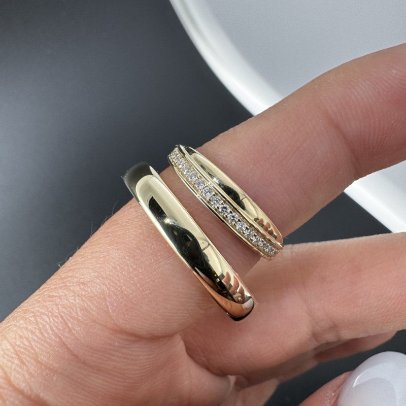 Wedding Rings with Brilliant Diamonds, 0.44 ct – photo 3 of 6