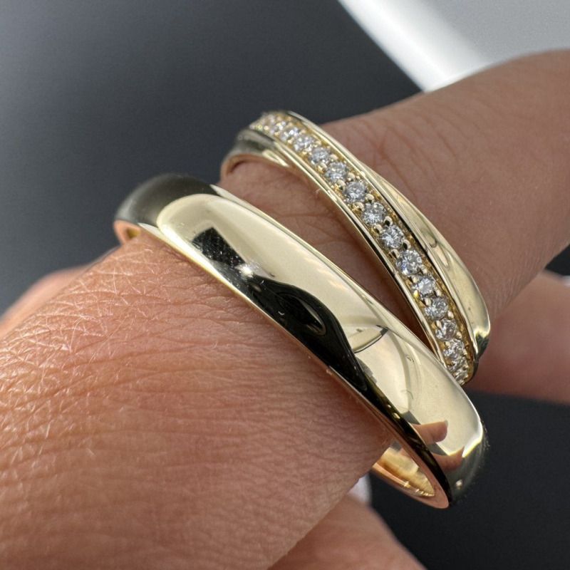 Wedding Rings with Brilliant Diamonds, 0.44 ct – photo 5 of 6