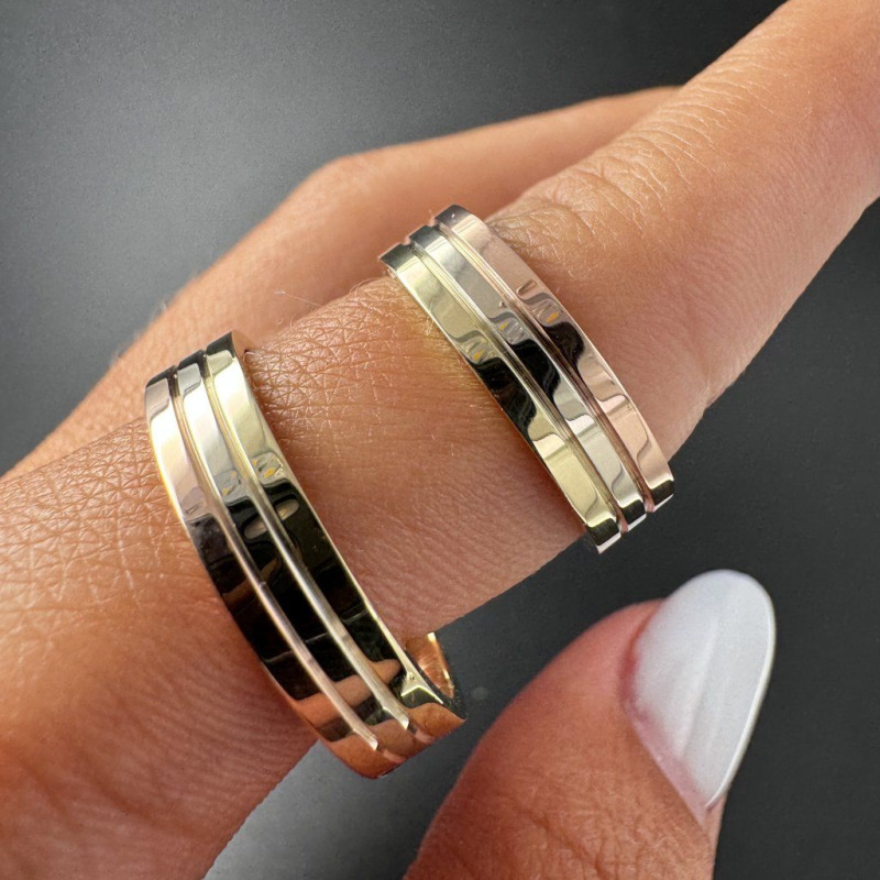 Wedding Bands in Three Shades of Gold – White Gold – photo 9 of 9