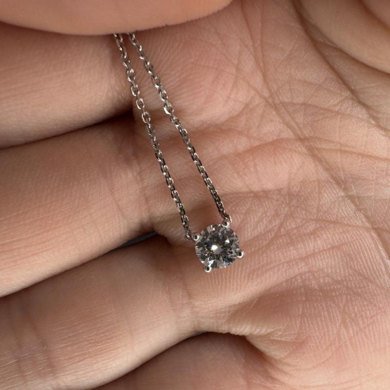 Pendant with a Laboratory-Grown Diamond – Yellow Gold, 0.50 ct – photo 2 of 4