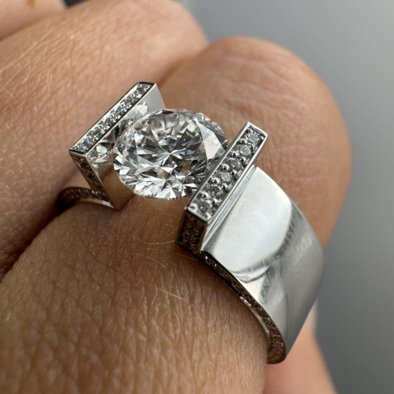 Ring “The Floating Diamond”, 1 ct – photo 10 of 12