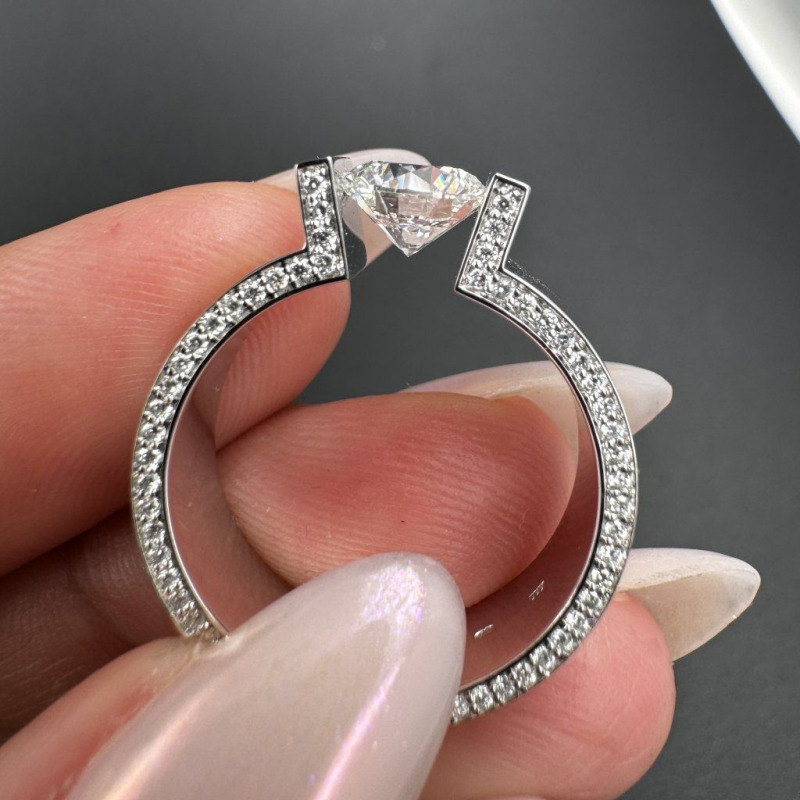 Ring “The Floating Diamond”, 1 ct – photo 6 of 12