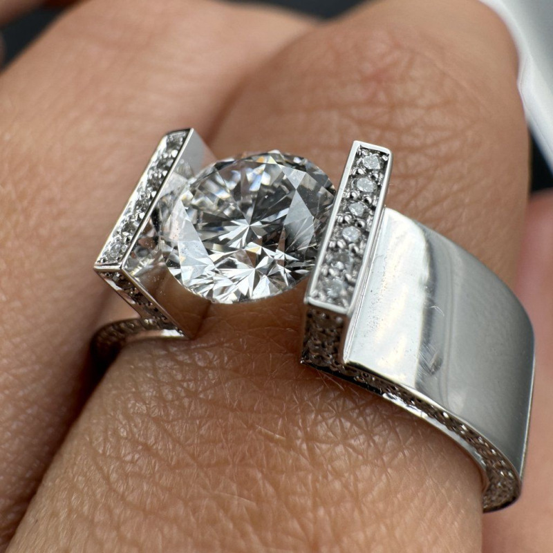 Ring “The Floating Diamond”, 1 ct – photo 8 of 12