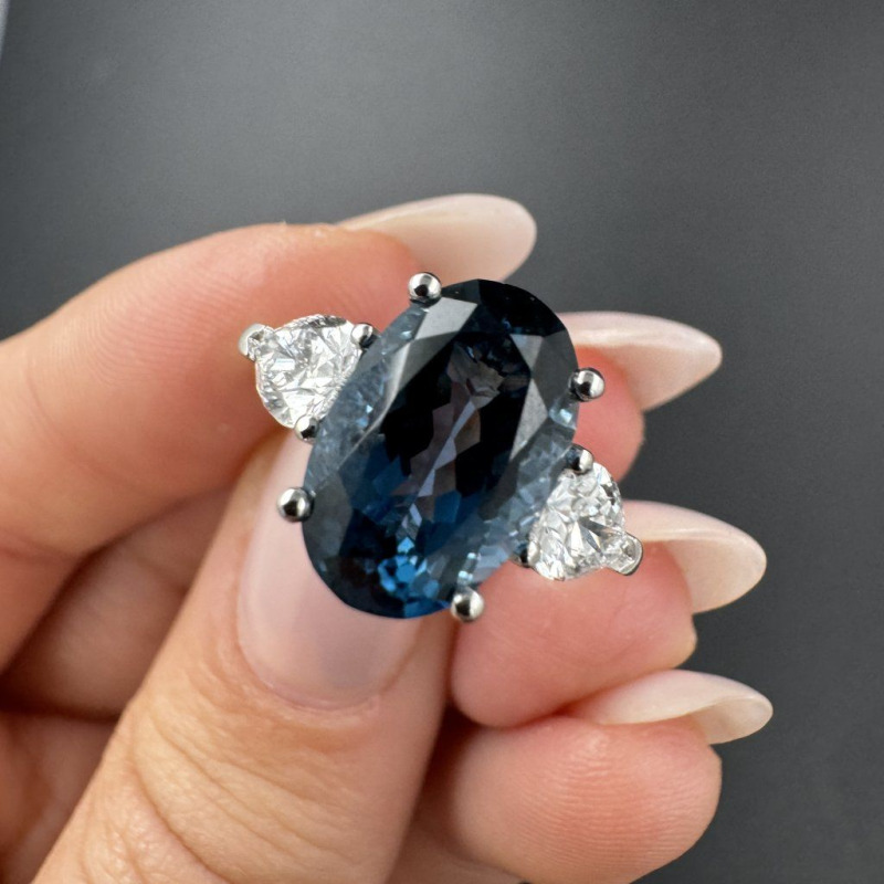 Ring with Topaz and Laboratory-Grown Diamonds – White Gold, 1 ct – photo 11 of 11