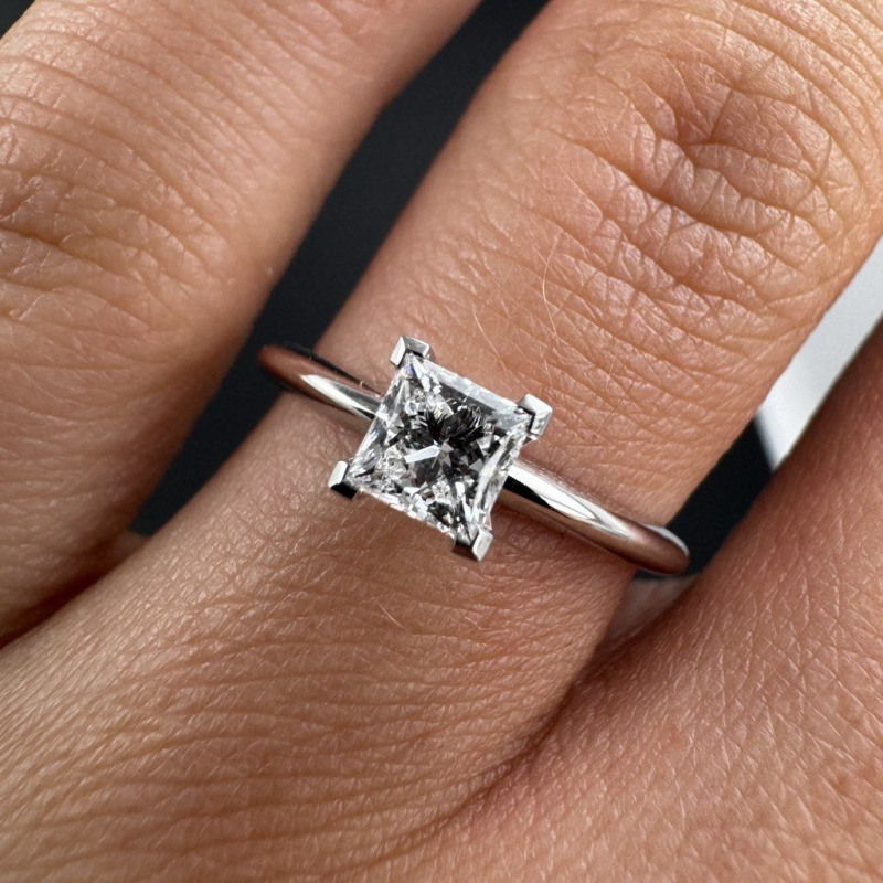 Platinum Ring with Diamond, 0.40 ct – photo 3 of 8