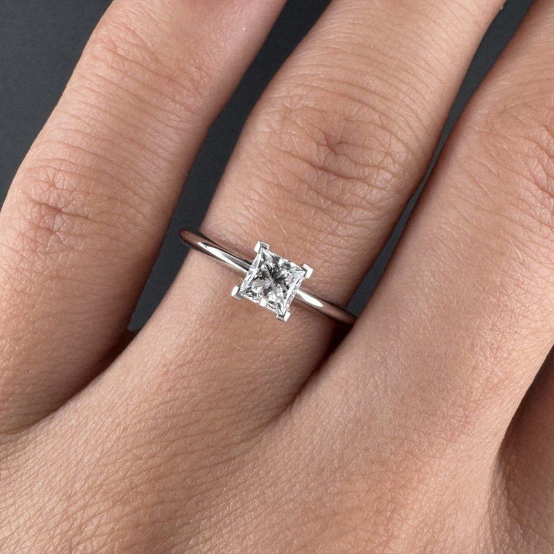 Platinum Ring with Diamond, 0.40 ct – photo 4 of 8