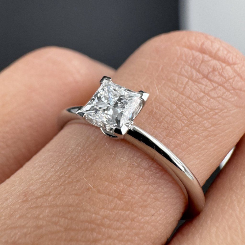 Platinum Ring with Diamond, 0.40 ct – photo 5 of 8