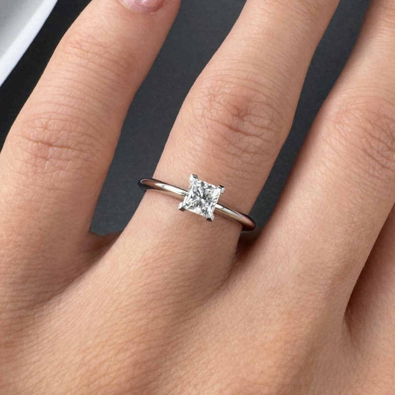 Platinum Ring with Diamond, 0.40 ct – photo 6 of 8