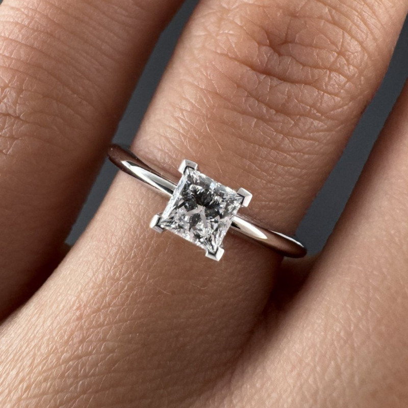 Platinum Ring with Diamond, 0.40 ct – photo 7 of 8