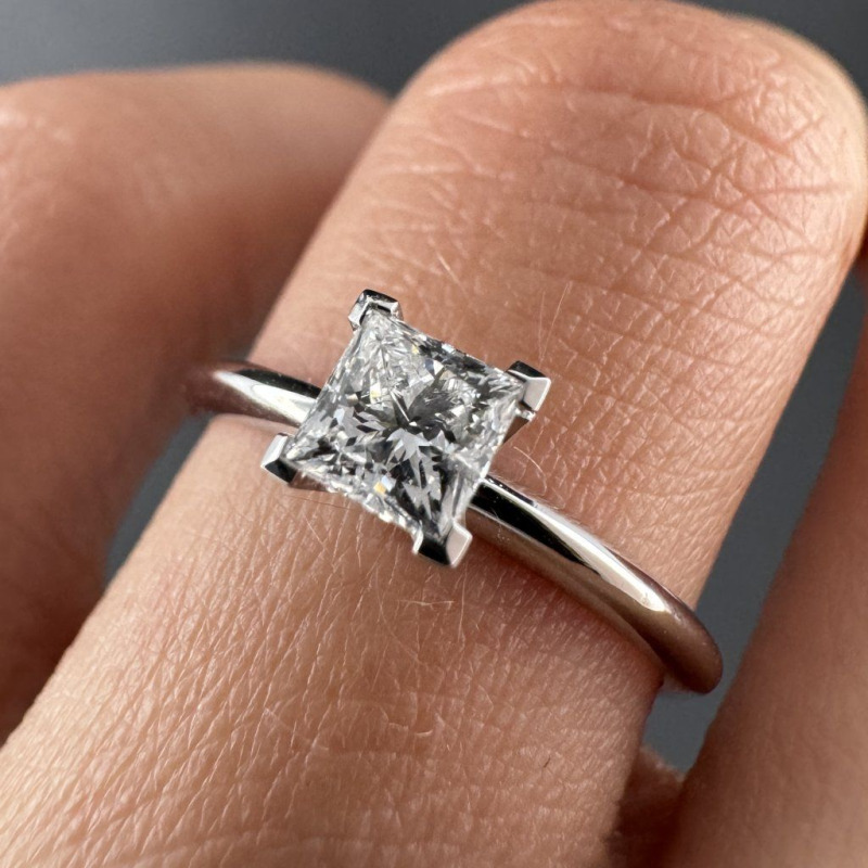 Platinum Ring with Diamond, 0.40 ct – photo 8 of 8