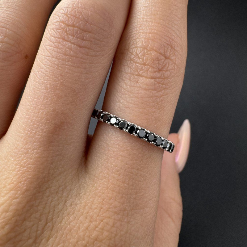 Ring with Black Diamonds "Eternity", 0.73 ct – photo 3 of 5