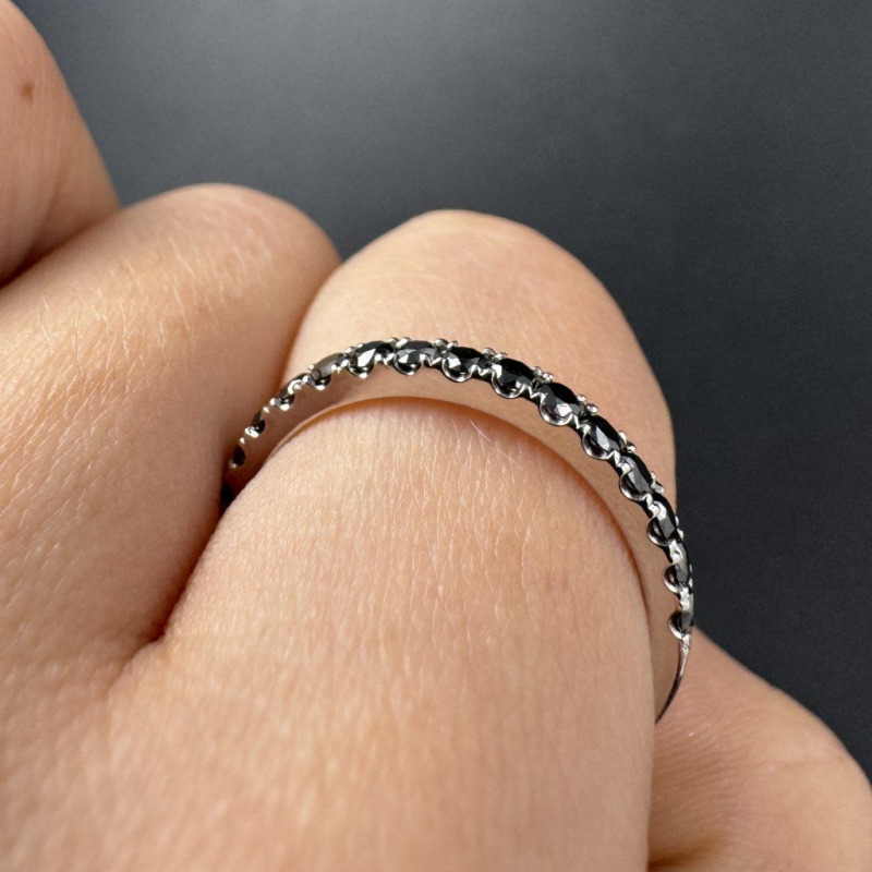 Ring with Black Diamonds "Eternity", 0.73 ct – photo 4 of 5
