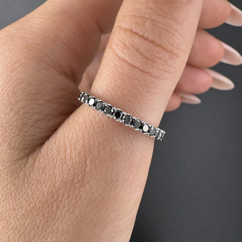 Ring with Black Diamonds "Eternity", 0.73 ct – photo 5 of 5